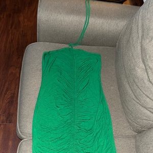 Cute halter top green dress from shein (stretchy)